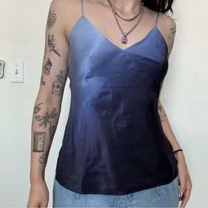 cami nyc silk blue tank xs
